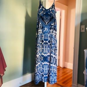 Express women’s maxi gown blue size large